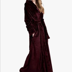 New Find Dress Extra Long Plush Fleece Robe Thicken Soft Warm Bathrobe